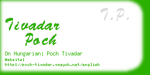 tivadar poch business card